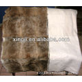 Chinese natural brown color best quality hare rabbit blanket